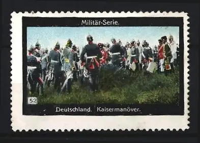 Reklamemarke Deutsche Soldaten beim Kaisermanöver