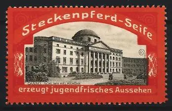 Reklamemarke Steckenpferd-Seife, Schloss Wilhelmshöhe in Cassel
