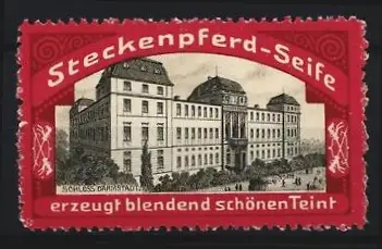 Reklamemarke Steckenpferd-Seife, Schloss in Darmstadt
