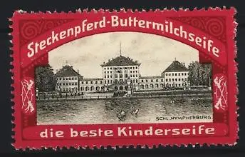 Reklamemarke Steckenpferd-Buttermilchseife, Schloss Nymphenburg