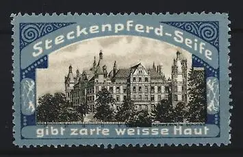 Reklamemarke Steckenpferd-Seife, Schloss in Schwerin