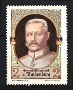 Reklamemarke Generalfeldmarschall v. Hindenburg