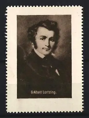 Reklamemarke G. Albert Lortzing im Porträt