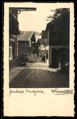 Foto-AK Jenbach, Blick in die Portgasse