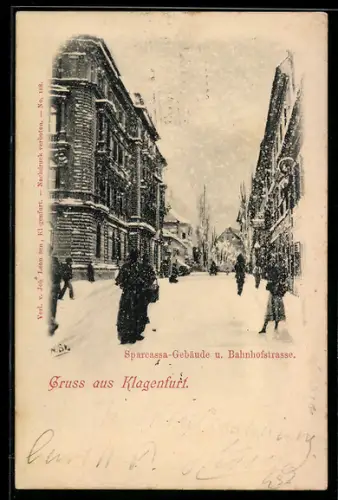 AK Klagenfurt, Sparcassa-Gebäude und Bahnhofstrasse