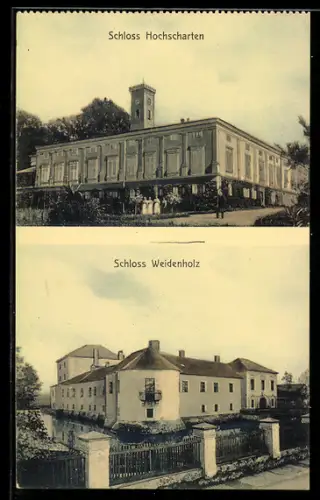 AK Waizenkirchen, Schloss Hochscharten, Schloss Weidenholz