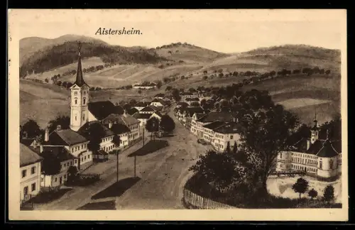 AK Aistersheim, Ortsansicht aus der Vogelschau