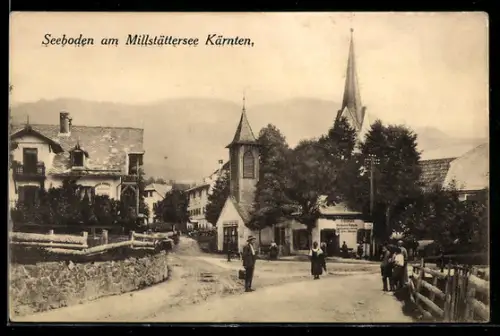 AK Seeboden am Millstättersee, Partie im Ort