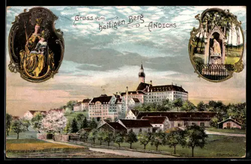 AK Andechs, Kloster, Marienstatue, Heiligenfigur