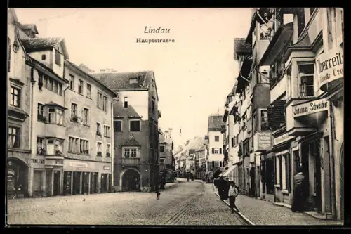 AK Lindau, Blick in die Hauptstrasse