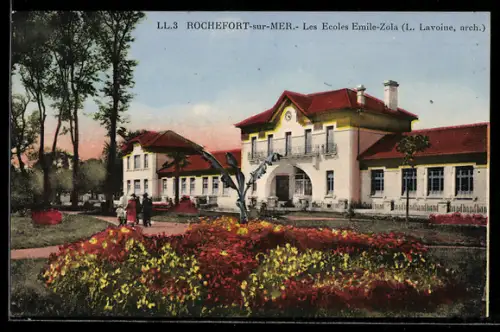 AK Rochefort-sur-Mer, Les Ecoles Emile-Zola, L. Lavoine, arch.