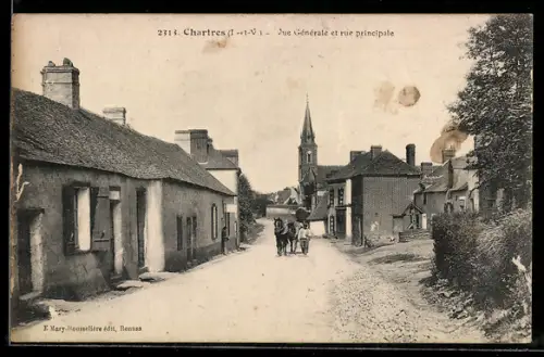 AK Chartres /I.-et-V., Vue générale et rue principale