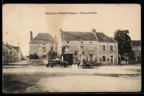 AK Chezy-en-Orxois /Aisne, Place principale
