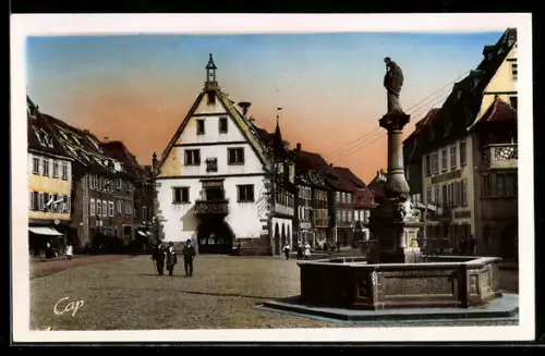 AK Obernai, Place de la République, Fontaine Sainte-Odile