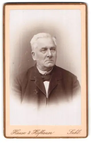 Fotografie Hause & Hofbauer, Suhl, Mühlthorstr. 24/25, Porträt eines älteren Mannes