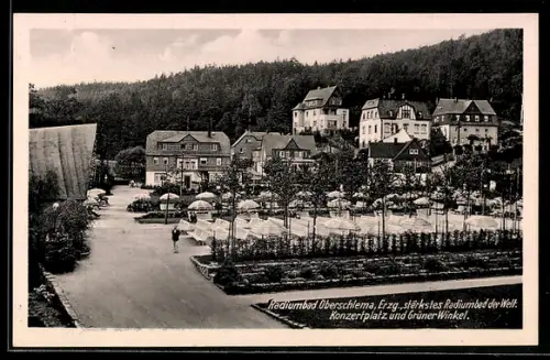 AK Oberschlema /Erzgeb., Konzertplatz und Grüner Winkel