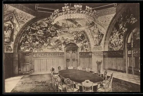 AK Elberfeld, Rathaus, Bergischer Saal