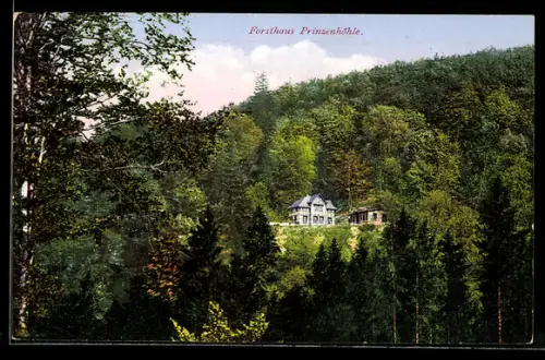 AK Schwarzenberg i. Sa., Forsthaus Prinzenhöhle
