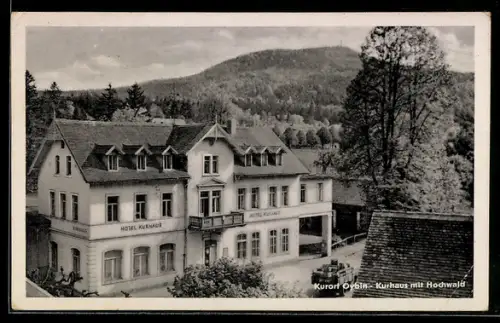 AK Oybin, Hotel-Kurhaus mit Hochwald