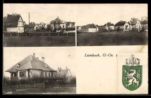 AK Lambach /O.-Oe., Villenviertel, Ortspartien mit Villen