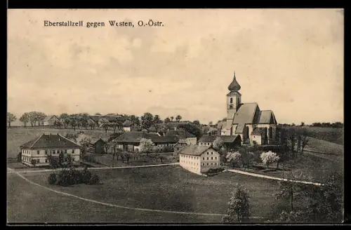 AK Eberstallzell /O.-Östr., Gesamtansicht gegen Westen