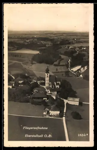 AK Eberstallzell /O. D., Fliegeraufnahme des Ortes
