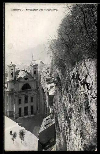 AK Salzburg, Bergputzer am Mönchsberg
