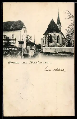 AK Holzhausen, Kirche und Ortsansicht