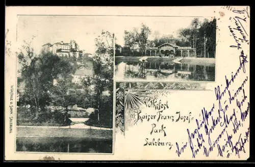 AK Salzburg, Kaiser Franz Josef Park, Volksfest im Park