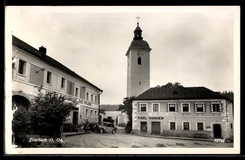 AK Pierbach /O. Oe., Platz mit Kirche, Karl Wimmer