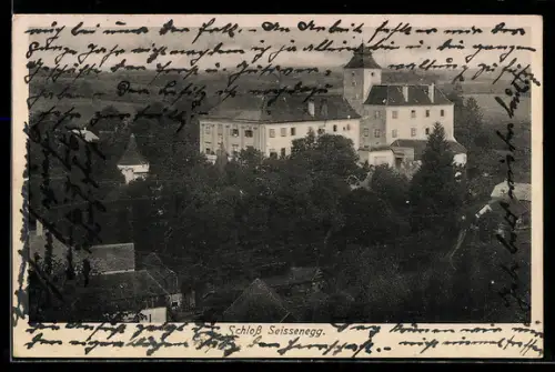 AK Viehdorf, Ansicht vom Schloss Seissenegg