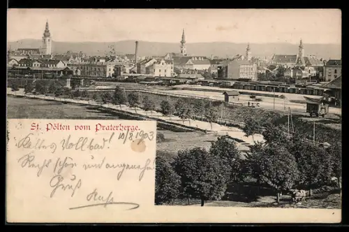 AK St. Pölten, Panorama vom Praterberge