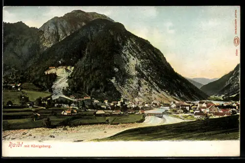 AK Raibl, Ortsansicht mit Königsberg