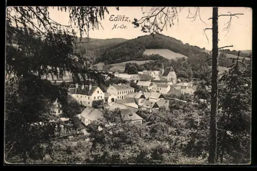 AK Edlitz /N.-Oe., Panorama mit Ort