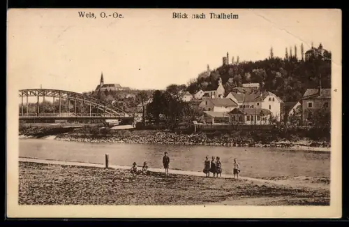 AK Wels /O.-Oe., Blick nach Thalheim