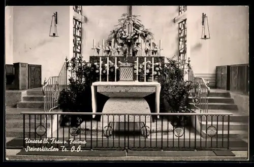 AK Steinerkirchen /O. Ö., Altar der Kapelle Unsere Frau von Fatima