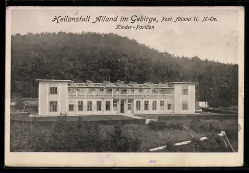 AK Alland im Gebirge, Kinder-Pavillon der Heilanstalt
