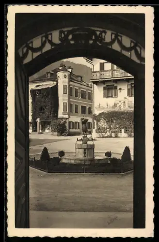 AK St. Gilgen am Abersee, Mozartbrunnen