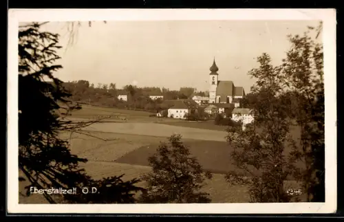 AK Eberstallzell, Ortspartie mit Kirche