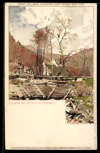 Lithographie Spitz an der Donau, Erlahof