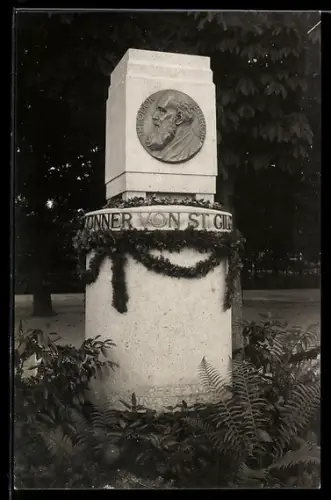 AK St. Gilgen, Billroth Denkmal