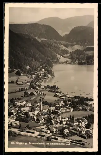 AK St. Gilgen, Teilansicht gegen Brunnwinkel im Salzkammergut