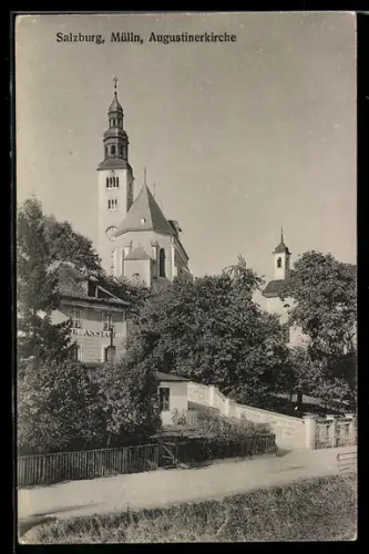 AK Salzburg, Mülln mit Augustinerkirche