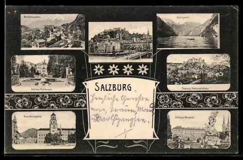AK Salzburg, Schloss Mirabell, Berchtesgaden, Residenzplatz