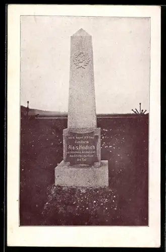 AK Lochen, Gedenkstein Alois Heidrich, Obelisk
