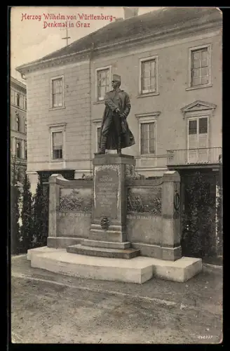 AK Graz, Herzog Wilhelm von Württemberg-Denkmal