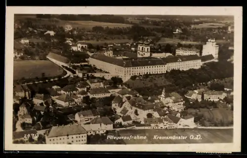 AK Kremsmünster, Fliegeraufnahme mit Stift