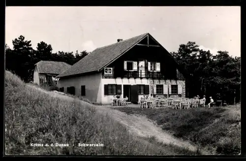 AK Krems a. d. Donau, Gasthaus Waldschänke auf der Schwarzalm