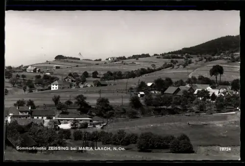 AK Maria Laach am Jauerling, Zeissing bei Maria Laach, Panorama mit Gehöften