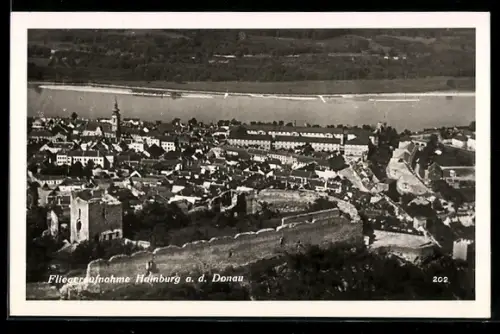 AK Hainburg a. d. Donau, Fliegeraufnahme